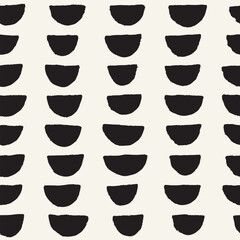Wall Mural - vector seamless hand-painted ink pattern. abstract decorative background. stylish monochrome hand-dr