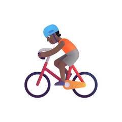 Wall Mural - Person Biking: Medium-Dark Skin Tone