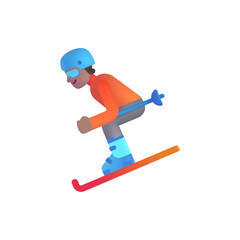 Wall Mural - Skier : Medium Skin Tone