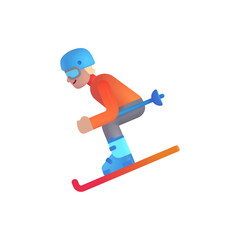 Wall Mural - Skier: Medium-Light Skin Tone