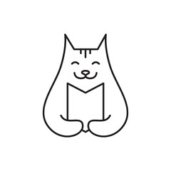 Sticker - cute cat pets mascot cartoon icon logo design vector