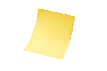 Yellow Sticky Notes Isolated on Blank Paper, Reminder Message Post-It Pad for Office Business Memo Sticker, Adhesive Note on Bulletin Board with Empty Notebook Pages