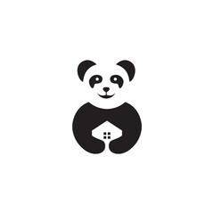 Sticker - cute panda mascot cartoon icon logo design vector