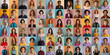 © Robert Kneschke - Portrait collage of happy people in front of monochromatic backgrounds