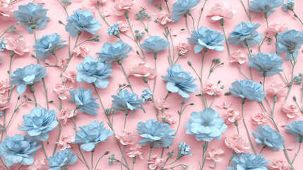  pink and blue flowers
