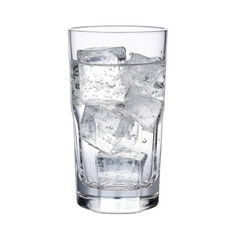 Wall Mural - A Crystal. Clear Drinking Glass Filled With a Refreshing Beverage.. Isolated on a Transparent Background. Cutout PNG.