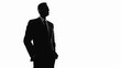 © buraratn - Silhouette of handsome businessman on white background