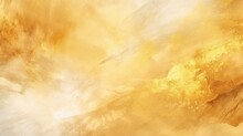 Abstract Golden Texture On Watercolor Style Background. Golden Painting Texture Concept. Generative AI