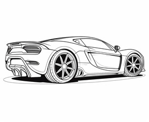 Sticker - Sport car coloring page for kids transportation coloring pages printables car