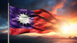Free Taiwan flag with a dove of peace