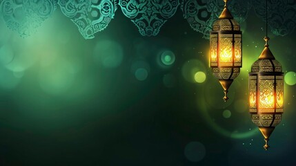 happy eid greetings islamic background islamic social media banner