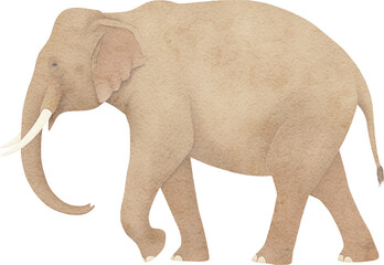 Aufkleber - Elephant illustration created with Generative AI technology
