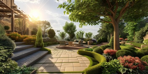 Canvas Print - backyard architecture design