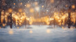 Illumination and snow blurred background