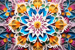 © Olegarx525 - Banner consisting from traditional species mandala in flowers, Ai generated