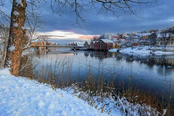 Canvas Print - Winter in Trondheim, Norway