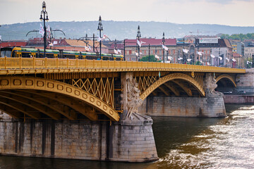 Wall Mural - Margit hid bridge in Budapest, Hungary.