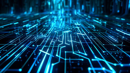 Abstract digital matrix background. Futuristic big data information technology concept. Motion graphic for abstract data center, block chain, server, internet, hi-speed.