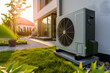 Sustainable Living: Modern House with Air Source Heat Pump - Generative AI