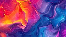 Abstract Minimal Curvy Wavy Networking Background. Colorful Abstract Background With Gradient Wave Design