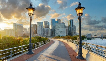 Wall Mural - sunset in the city