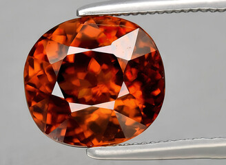 Wall Mural - natural orange zircon gem on the background