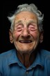© Александр Лобач - Portrait of a funny old man with a beard on a black background
