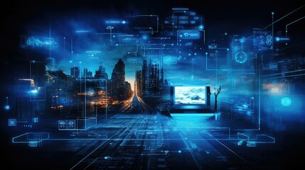 software technology digital background illustration hardware data, coding programming, innovation virtual software technology digital background