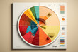 An artistic pie chart featuring bold and contrasting colors, presenting information graphically without numerical labels for a clean and minimalist look.