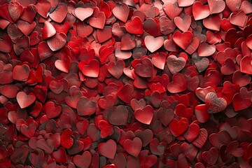 Wall Mural - Masses of Valentine's day hearts background wallpaper