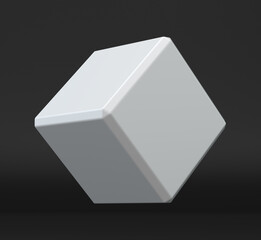 Wall Mural - white empty cube product background. empty podium