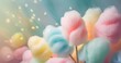 cotton candy in soft pastel color background