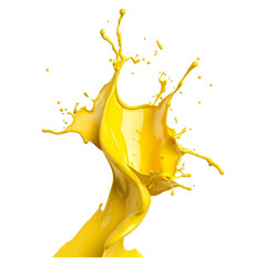 Canvas Print - Shot of yellow paint splash