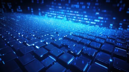 modern blue tech background illustration abstract nology, computer internet, network data modern blue tech background