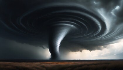 Wall Mural - tornado storm background with dark sky cloud