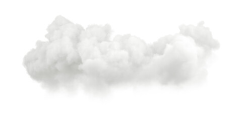 Leinwandbilder - Isolated cloud floating smooth realistic on transparent background 3d rendering png