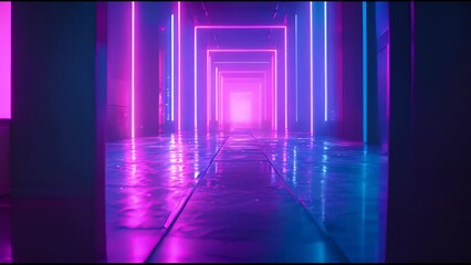 Poster - Bright neon lines mimicking the fast-paced rhythm of techno music. 