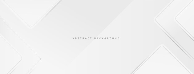 Abstract white and light gray modern soft luxury texture with geometric shape overlap layer. Smooth and clean vector subtle background illustration.