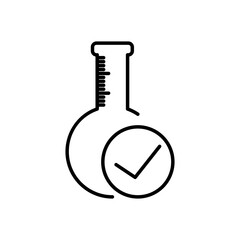 Poster - laboratory science icon logo design vector