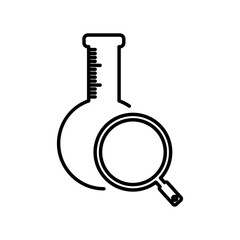 Sticker - laboratory science icon logo design vector