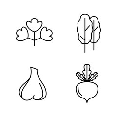 Sticker - vegetables icon logo design vector