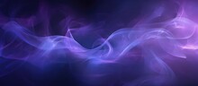Fractal Art With Violet Waves, Digital Illustration, Dark Matter Mist.
