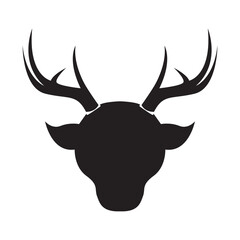 Wall Mural - head horn deer icon logo vector