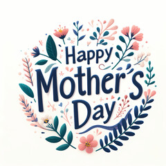 Wall Mural - Mother's day greeting card with beautiful blossom flowers