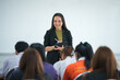 © EduLife Photos - Education, teaching, learning concept. Asian university lecturer teaching lesson to students in classroom