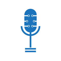 Wall Mural - microphone technology icon logo vector