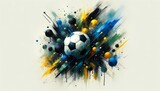 Fototapeta  - abstract oil painting soccer ball