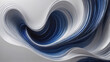 fließende Farbwelle in weiss und blau, Relief, 3d-optik