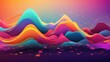 colorful voice waves abstract background