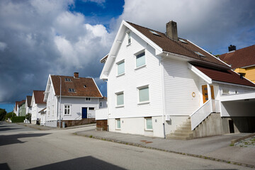 Sticker - Wooden buildings in the Old Town of Stavanger, Norway